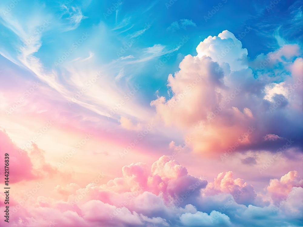 Pastel Blue Pink Gradient Backgrounds - Feminine Design