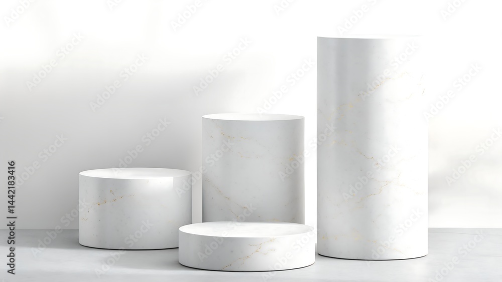 Marble Cylinders White Stone Texture, Modern Architecture, Geometric Forms, Clean, Minimal Marble Cylinders White Stone Texture, Modern Architecture, Geometric Forms, Clean, Minimal