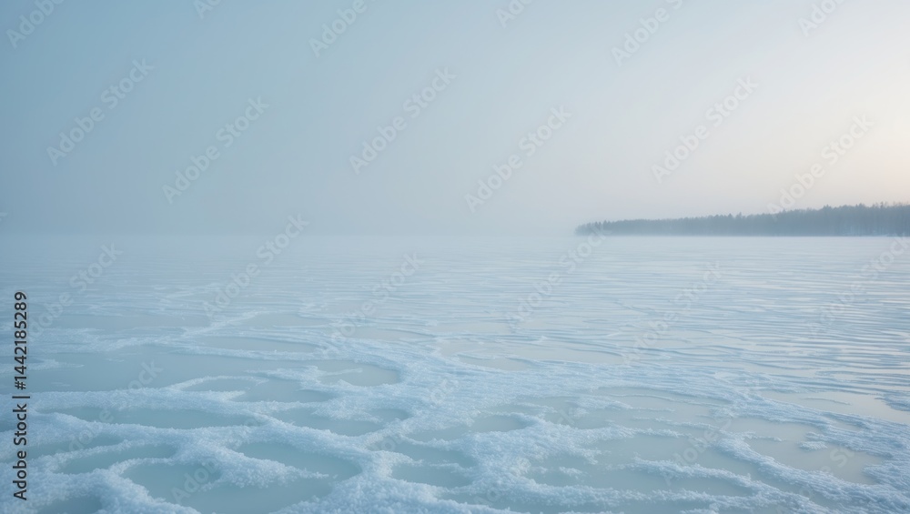 Frozen lake featuring the natural texture of ice. Frozen lake featuring the natural texture of ice.