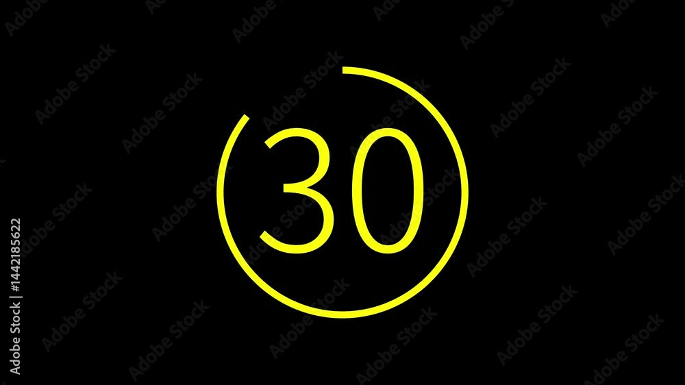 35 second countdown timer with a yellow circle suitable for websites, presentations, social media posts, and advertisements 35 second countdown timer with a yellow circle suitable for websites, presentations, social media posts, and advertisements