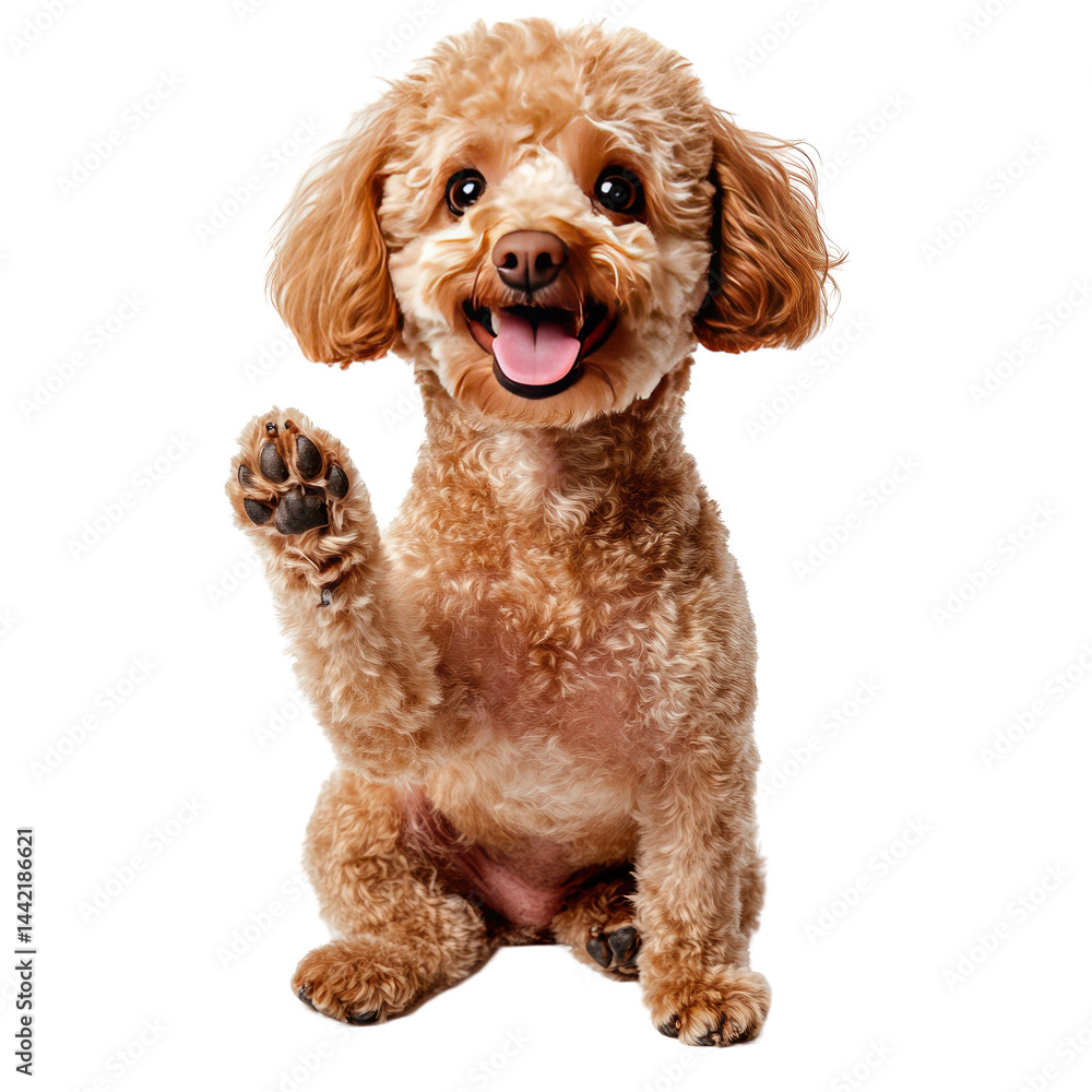 Fototapeta premium Adorable dog raising a paw