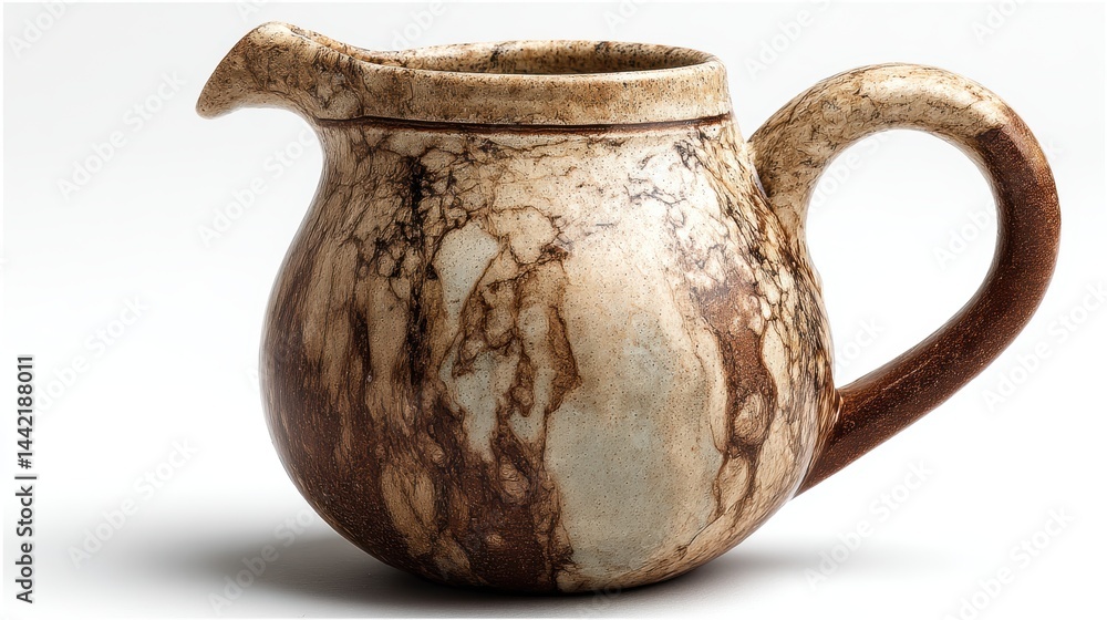 a ceramic pitcher on a white isolated background, smooth and elegant design a ceramic pitcher on a white isolated background, smooth and elegant design