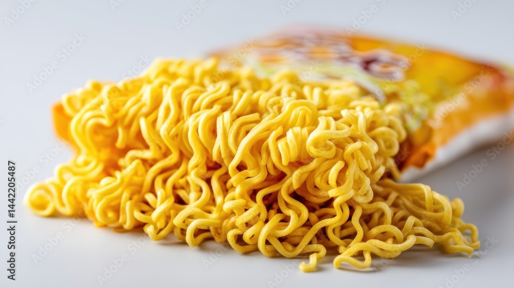 a pack of instant noodles on a white isolated background, simple and convenient design a pack of instant noodles on a white isolated background, simple and convenient design
