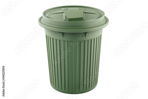 Wallpaper Mural Stylish Green Plastic Waste Bin with Lid Eco Friendly Design for Home or Office Use Clean and Simple Torontodigital.ca