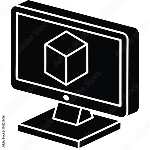 3D Modeling Software Interface on Computer
