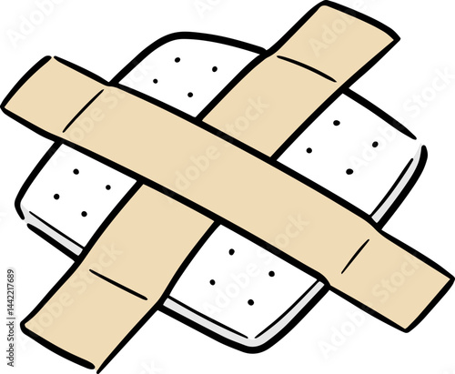 Illustration of medical plaster
