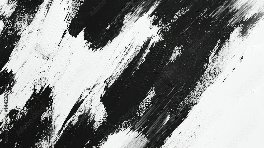 Abstract Black and White Artistic Brush Strokes Background Design Abstract Black and White Artistic Brush Strokes Background Design