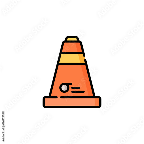 traffic cone isolated on white