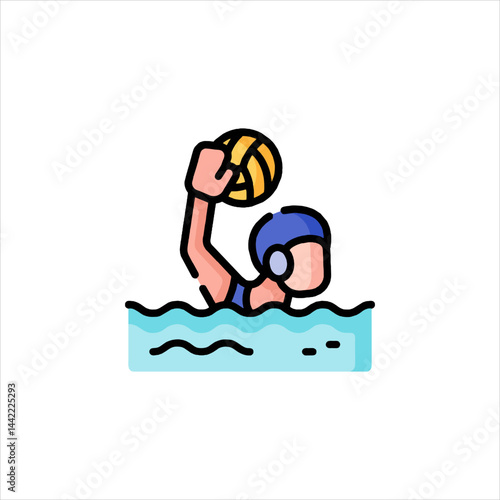 swimming in the sea