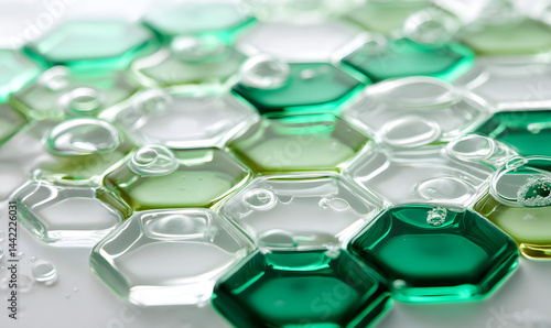 Solid hexagonal structure, molecular structure, biology, medicine, pharmaceuticals, technology, health, green, business, environmental protection, advertising, wallpaper, background map, background