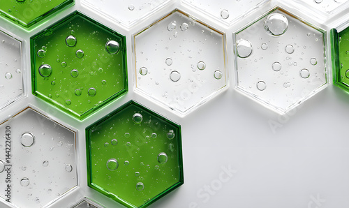 Solid hexagonal structure, molecular structure, biology, medicine, pharmaceuticals, technology, health, green, business, environmental protection, advertising, wallpaper, background map, background