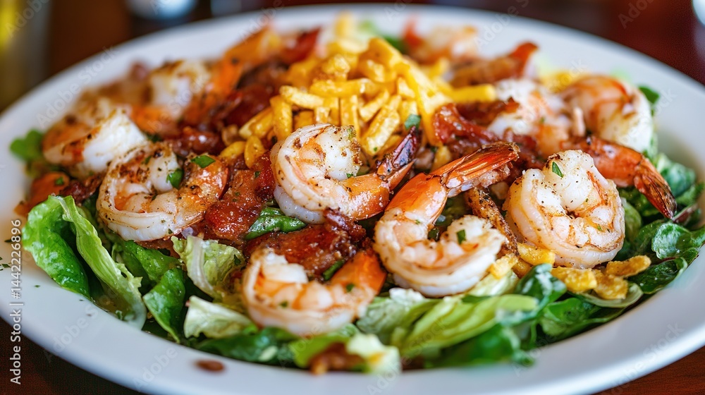 Fresh Shrimp Salad, A Delightful and Nutritious Combination of Seafood and Vegetables Fresh Shrimp Salad, A Delightful and Nutritious Combination of Seafood and Vegetables