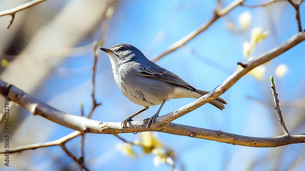 Sardinian Warbler (Curruca melanocephala) on Branch, Birds of Montenegro Sardinian Warbler (Curruca melanocephala) on Branch, Birds of Montenegro