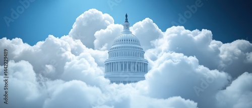 Capitol building in the clouds