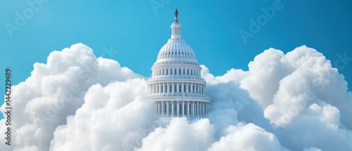 Wallpaper Mural Capitol building in clouds Torontodigital.ca