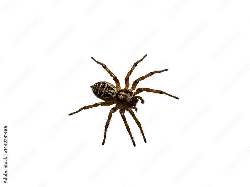 A single spider on transparent background A single spider on transparent background