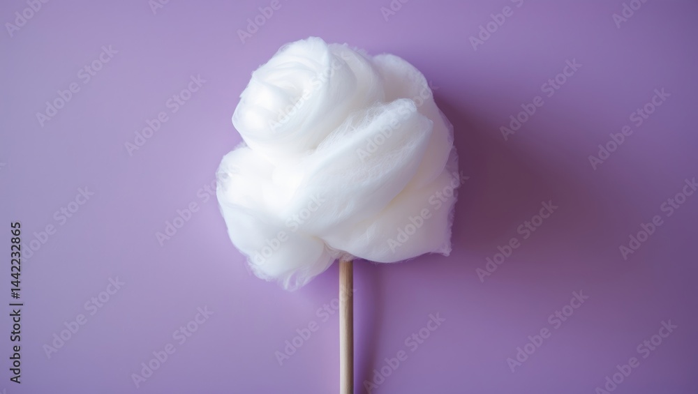 Overhead image of sweet cotton candy with background space for text.