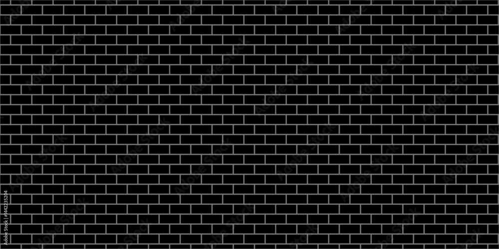 Black brick wall background. Brick wall background. Black or dark gray pattern grainy concrete wall stone texture background.	