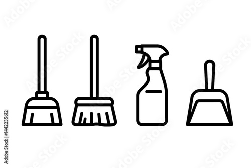 Simple icons are available for home maintenance and everyday cleaning tasks