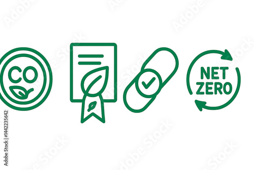 The fin-green icons illustrate four main images: a coin, a contract, an audit, and a goal