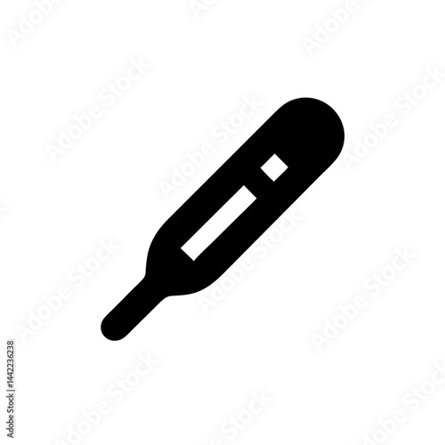 Medical fever thermometer icon