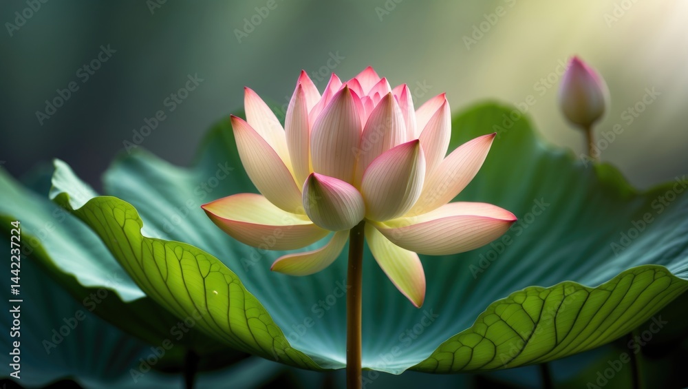 Fototapeta premium Close-up of pink lotus bud