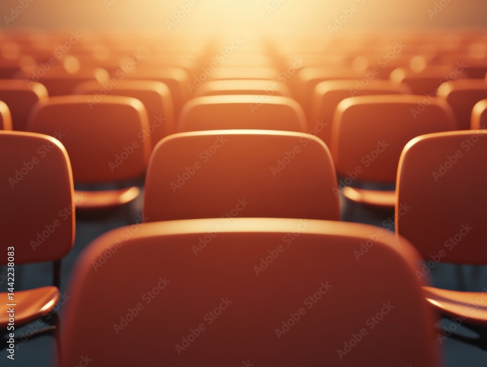 Fototapeta premium Rows of empty seats