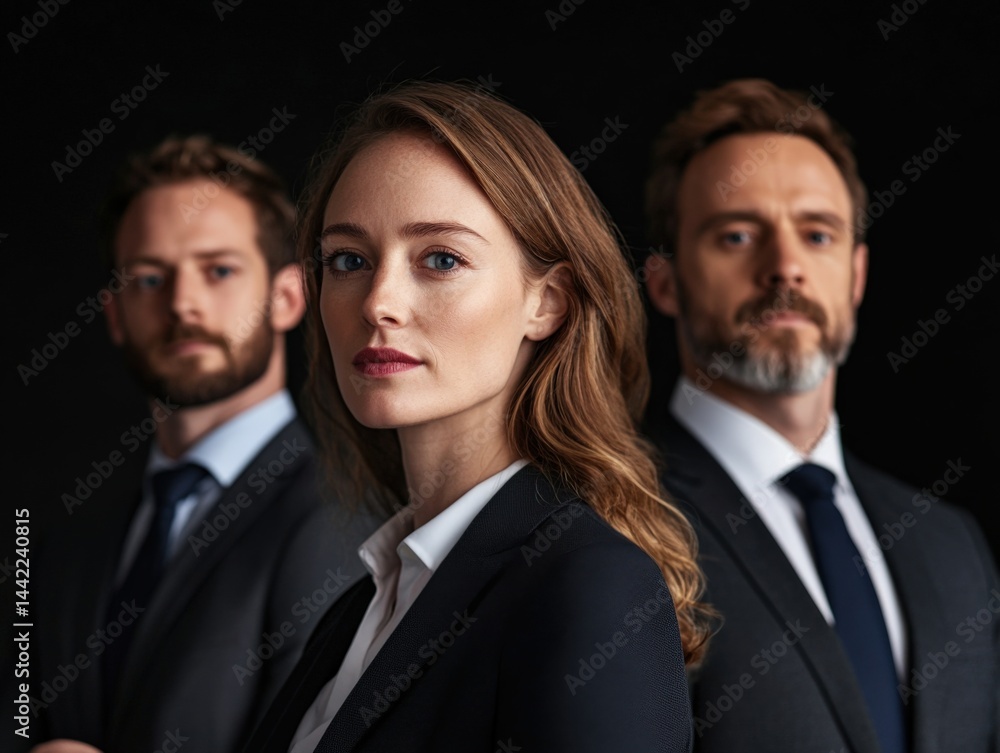 Business team poses for portrait Business team poses for portrait