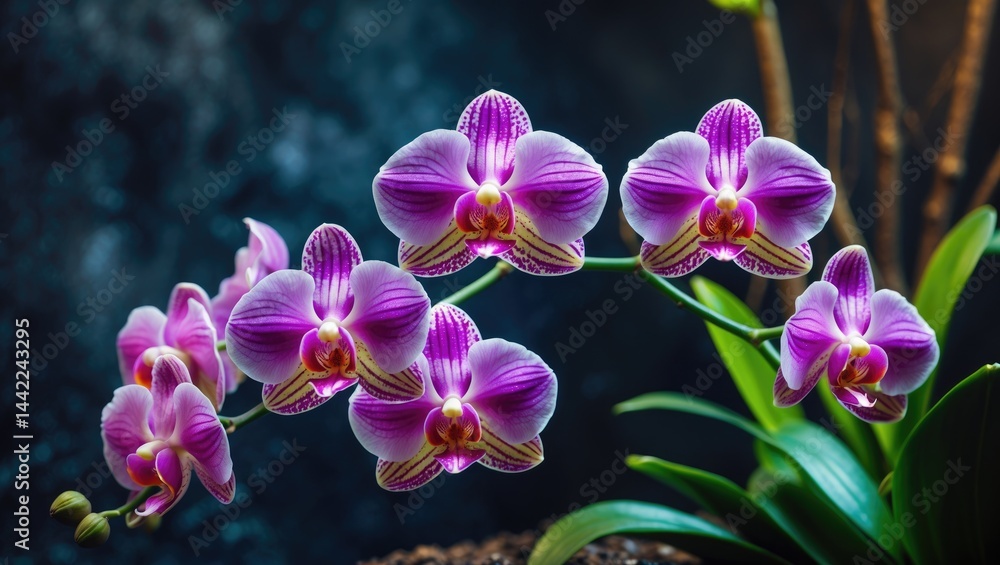 Fototapeta premium Orchid in Pink Color within the Garden