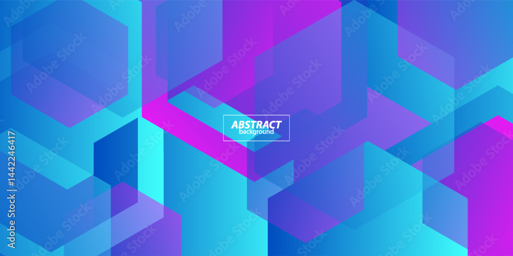 Colorful hexagonal abstract background with blue and purple combination color pattern. Vector Eps10 Colorful hexagonal abstract background with blue and purple combination color pattern. Vector Eps10