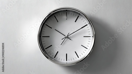 Wallpaper Mural a minimalist wall clock on a white isolated background, modern and sleek design Torontodigital.ca