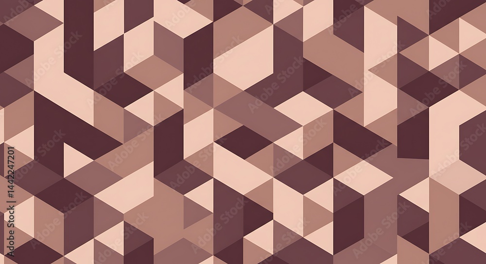 Fototapeta premium Auburn Geometry's Embrace AI Generated