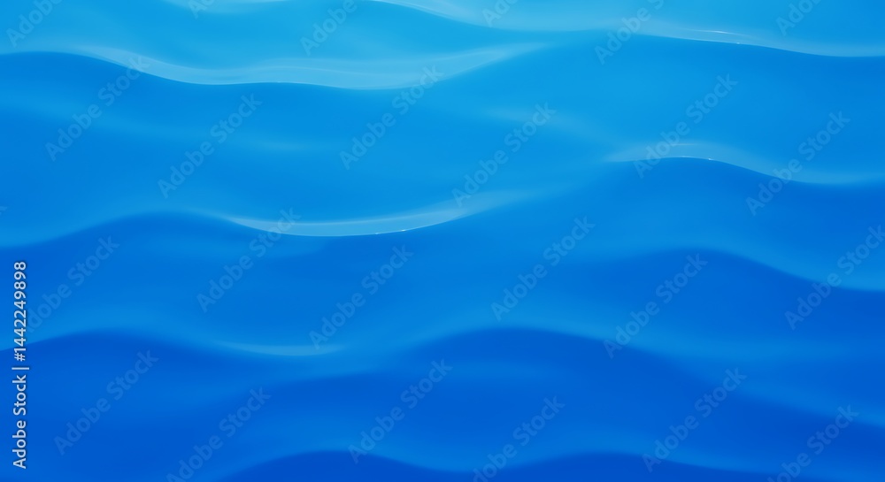 Fototapeta premium Azure Undulation AI Generated