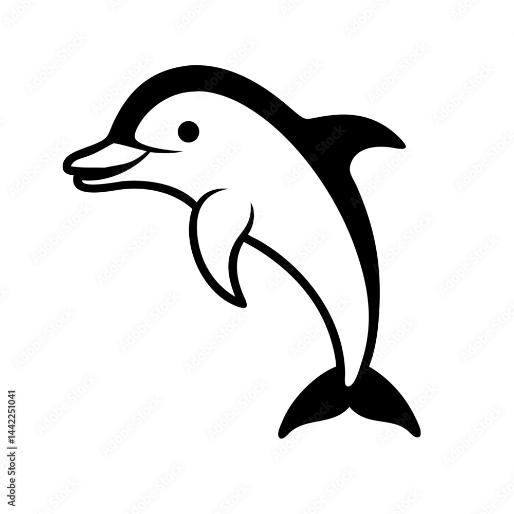 Obraz premium dolphin isolated on white background