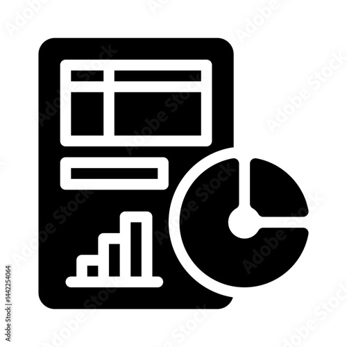 financial report glyph icon