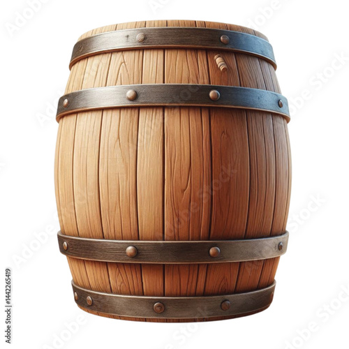 old wooden barrel