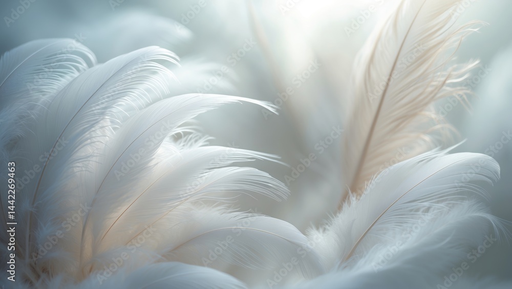 Naklejka premium Feathers as Background