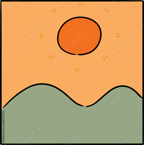 Illustration of afternoon
