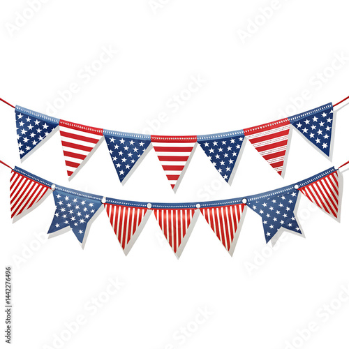 4th july american flag bunting
