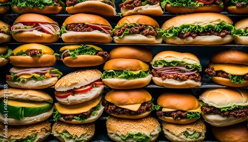 A Stack of Delicious Burgers