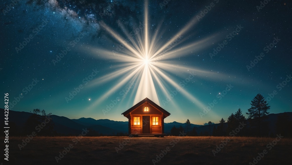 The star marks the birth of Jesus Christ. The star marks the birth of Jesus Christ.