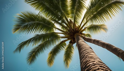 Obraz na płótnie Palm Trees Against a Blue Sky