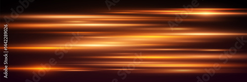 Set of lines. Speed ​​of light rays and glare effect. On transparent background. Vector. EPS 10.