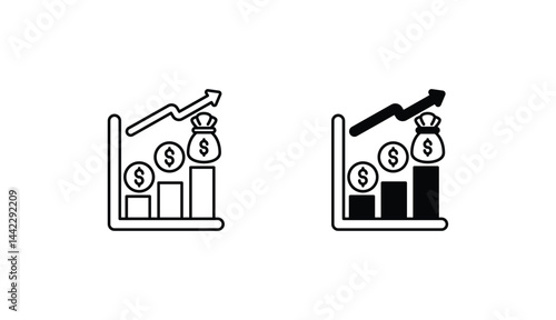 Surplus icon design with white background stock  illustration