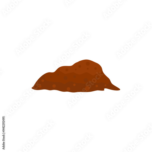 Cartoon pile of soil. Heap of ground for agricultural. Vector illustration