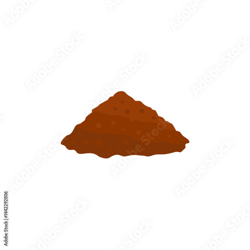 Cartoon pile of soil. Heap of ground for agricultural. Vector illustration