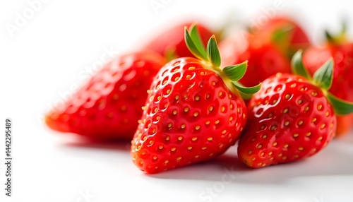 Wallpaper Mural fresh ripe strawberries isolated on a pure white background,  Torontodigital.ca