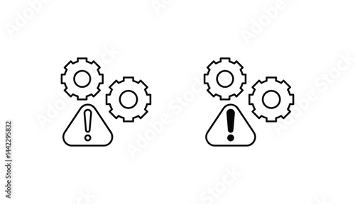 Operational Risk icon design with white background stock illustration