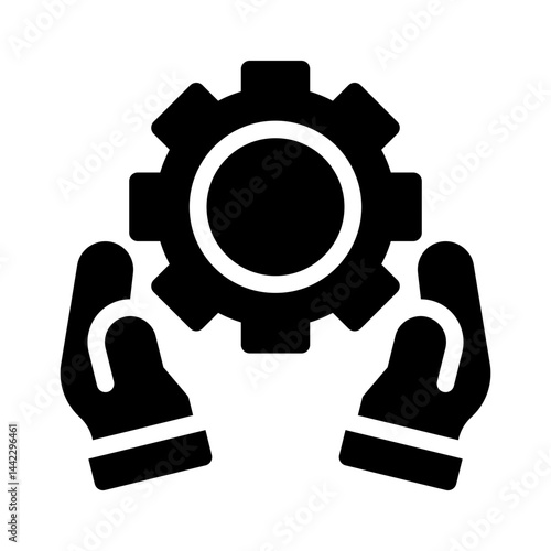 cogs glyph icon
