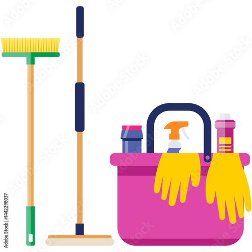 Cleaning Tools Illustration